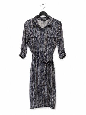 Robert Louis Collared Belted Dress Women's Size Large
